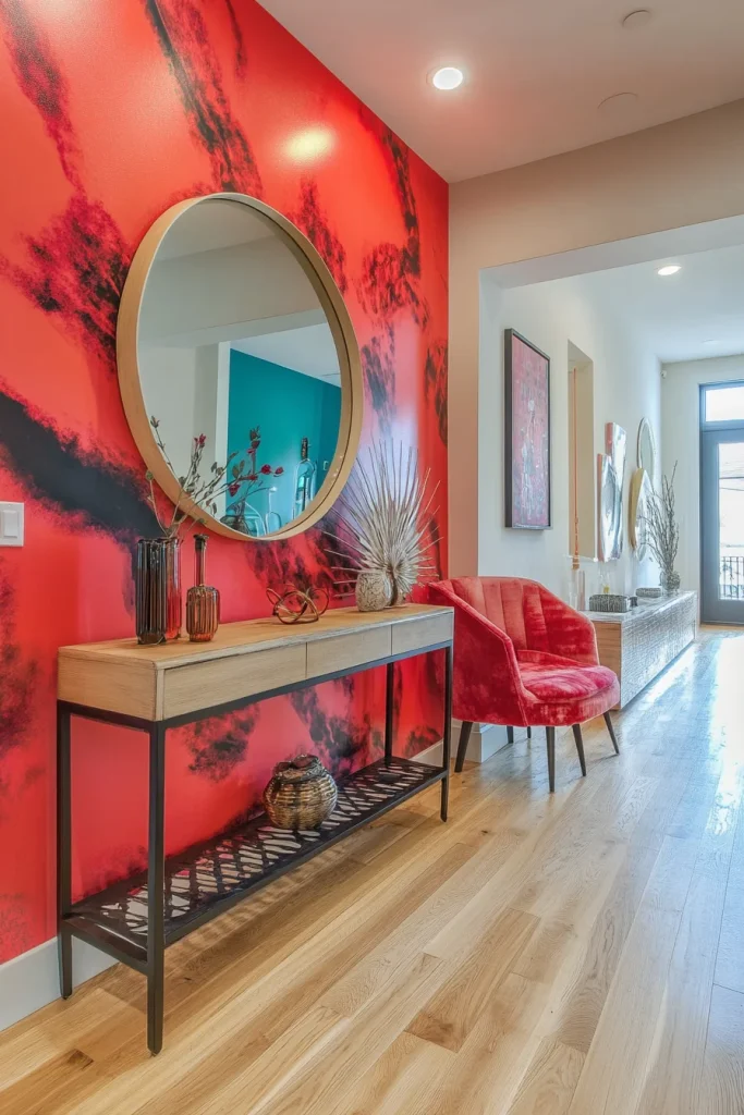 Add a Pop of Color with Paint or Wallpaper