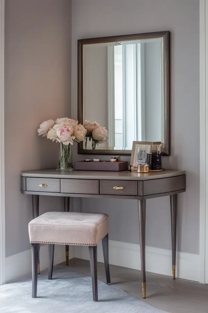 Corner Vanity to Save Space