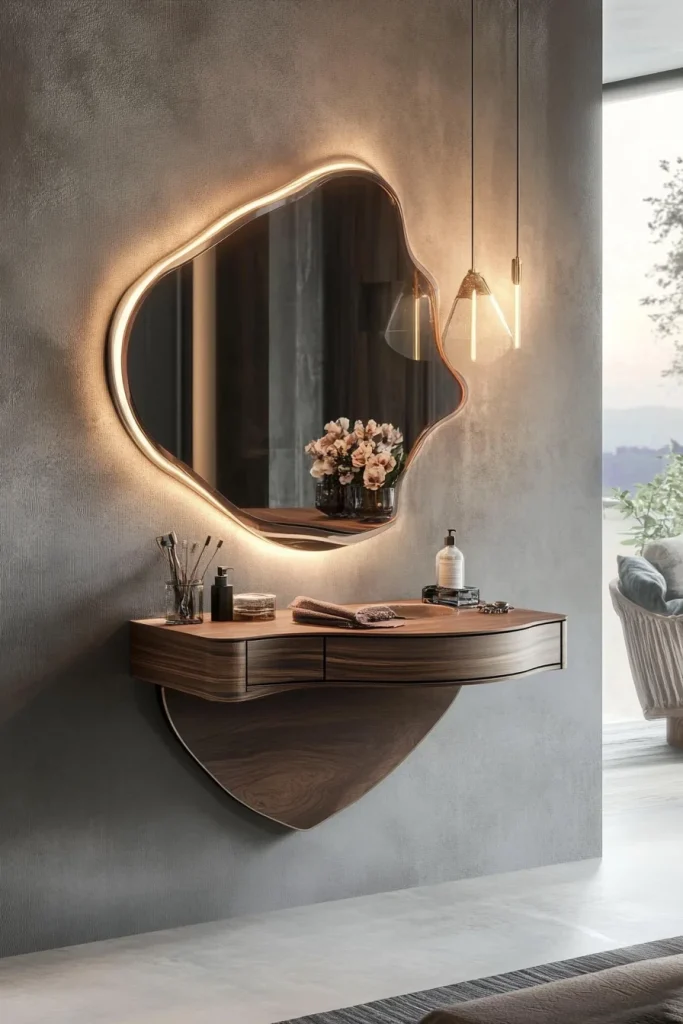 Vanity with Built-in Lighting