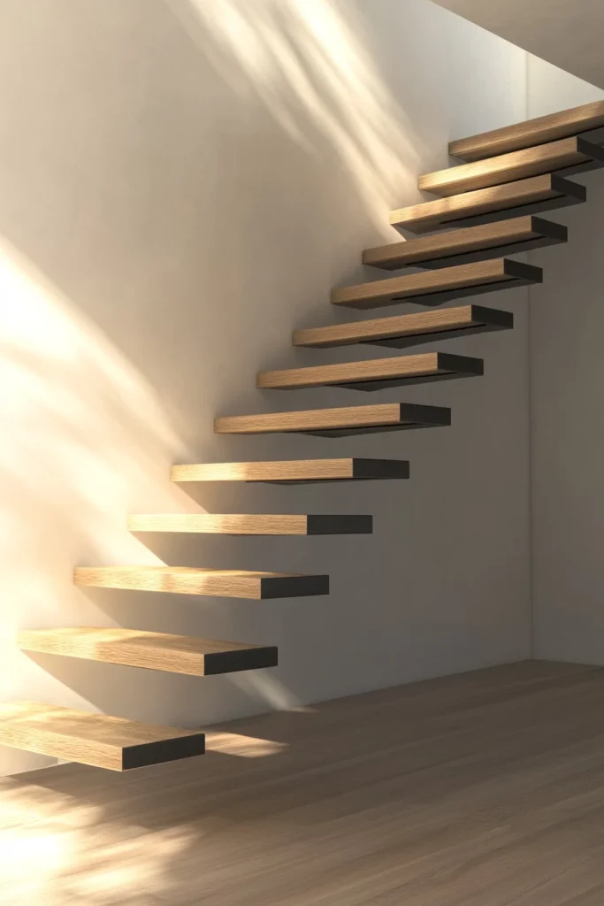 Wooden Treads with Metal Frames