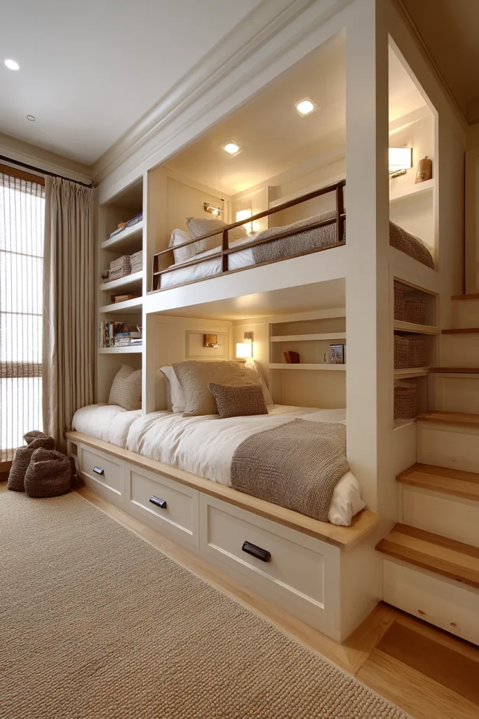 Built-In Bunk Beds with Storage