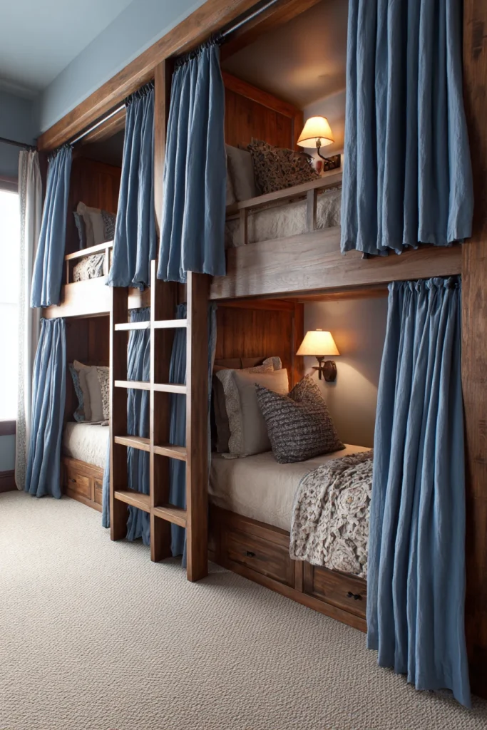 Bunk Beds with Curtains for Privacy
