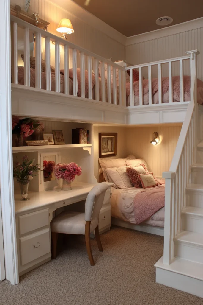 Bunk Beds with Desks Below