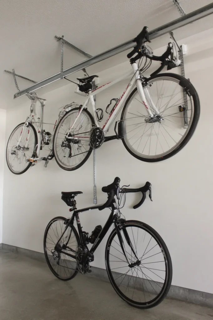 Ceiling-Mounted Bike Hooks