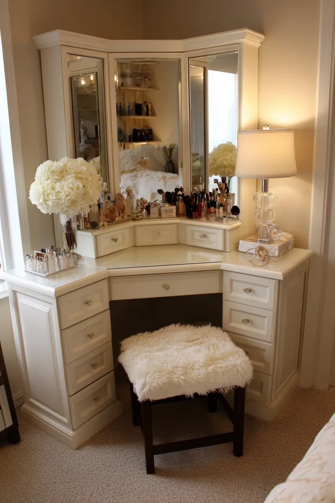 Corner Vanity Setup