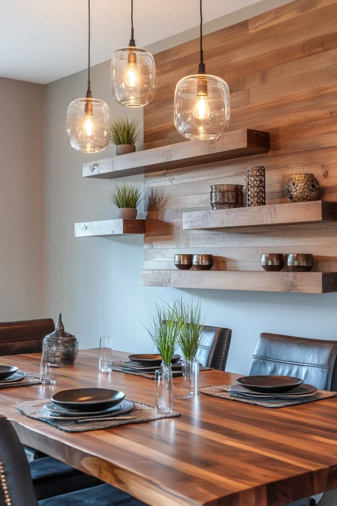 Floating Shelves with Decor