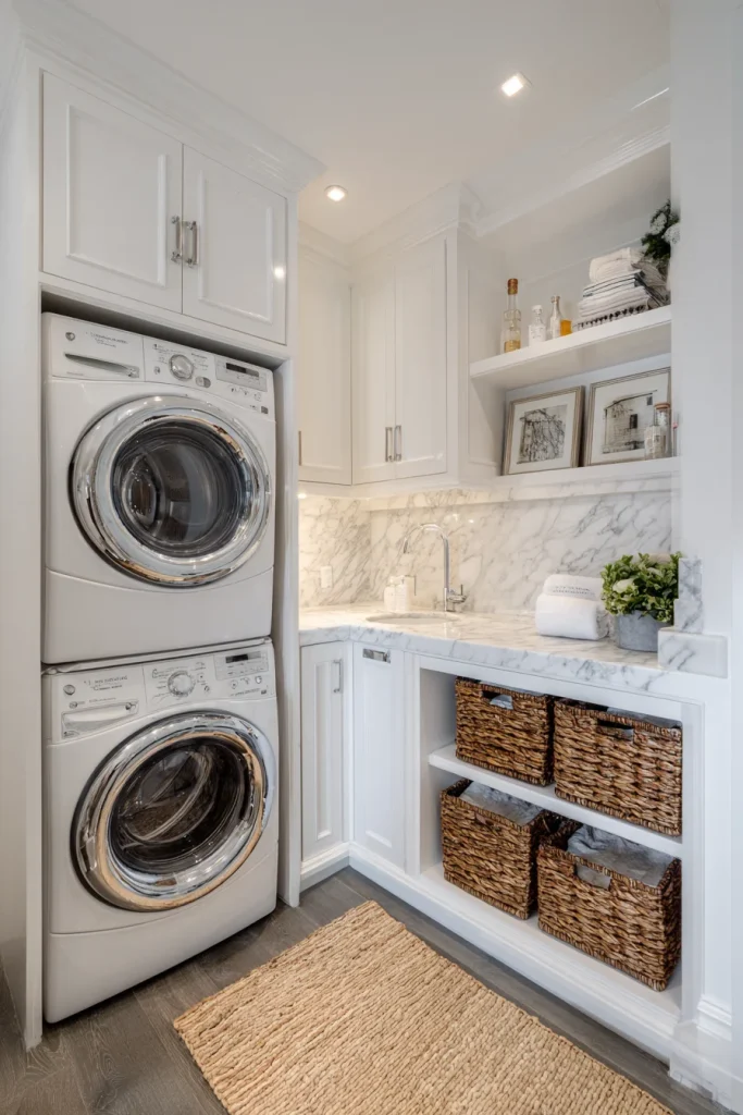 Incorporate Cabinets with Pull-Out Hampers