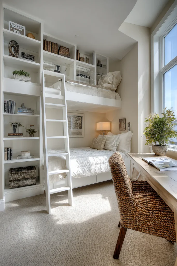 Ladder Desk with Shelving