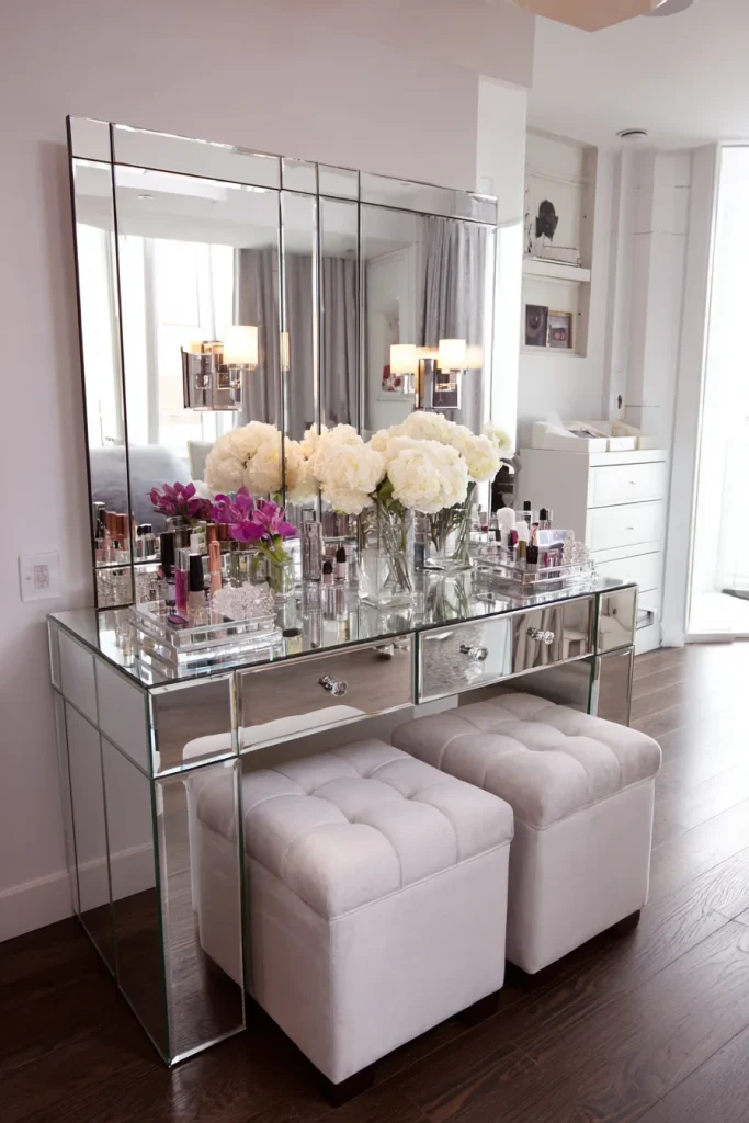 Mirrored Vanity for Light