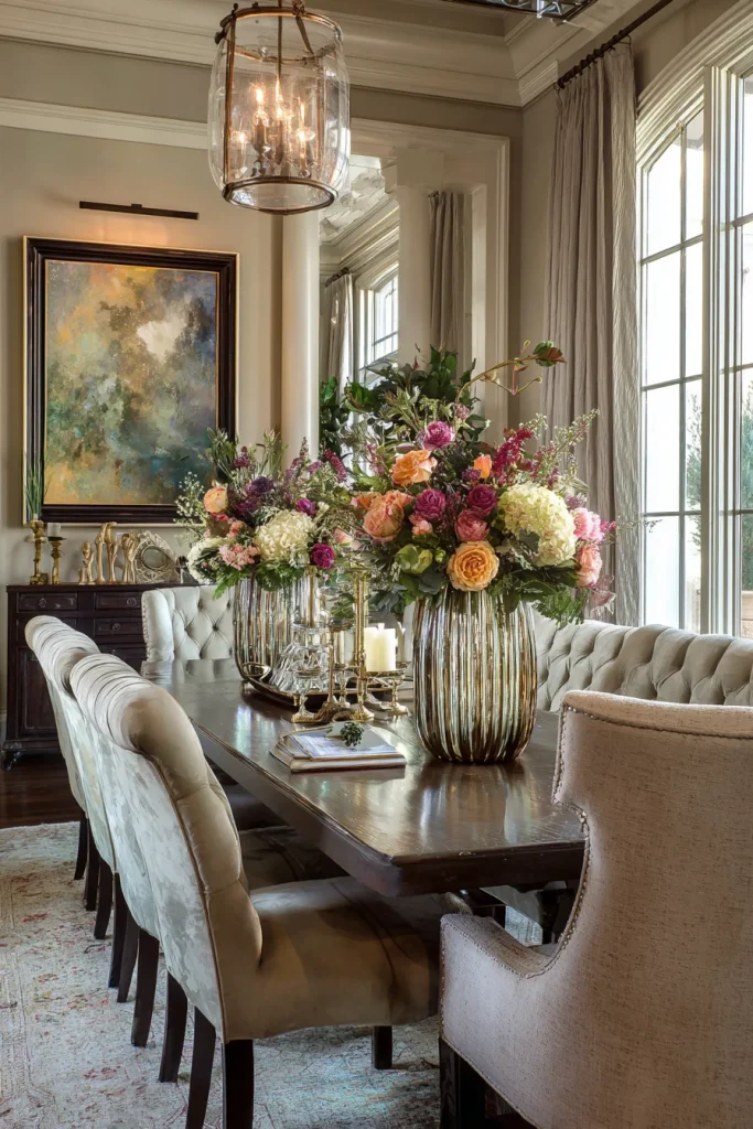 Use a Statement Vase with Fresh Flowers