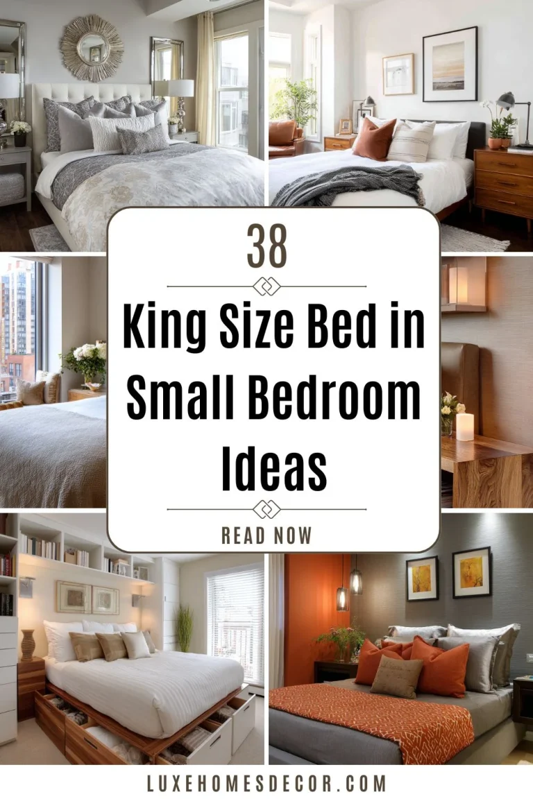 king size bed in small bedroom ideas