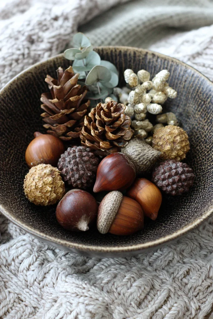 Acorn & Pinecone Bowl Filler