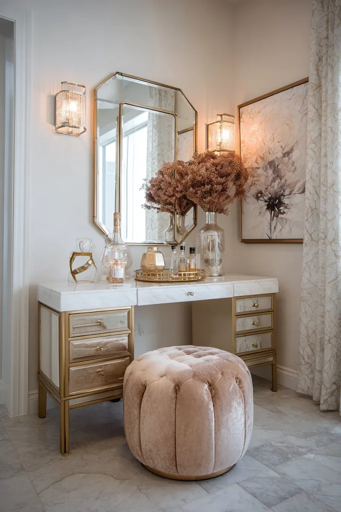 Add a Comfortable Yet Stylish Vanity Stool