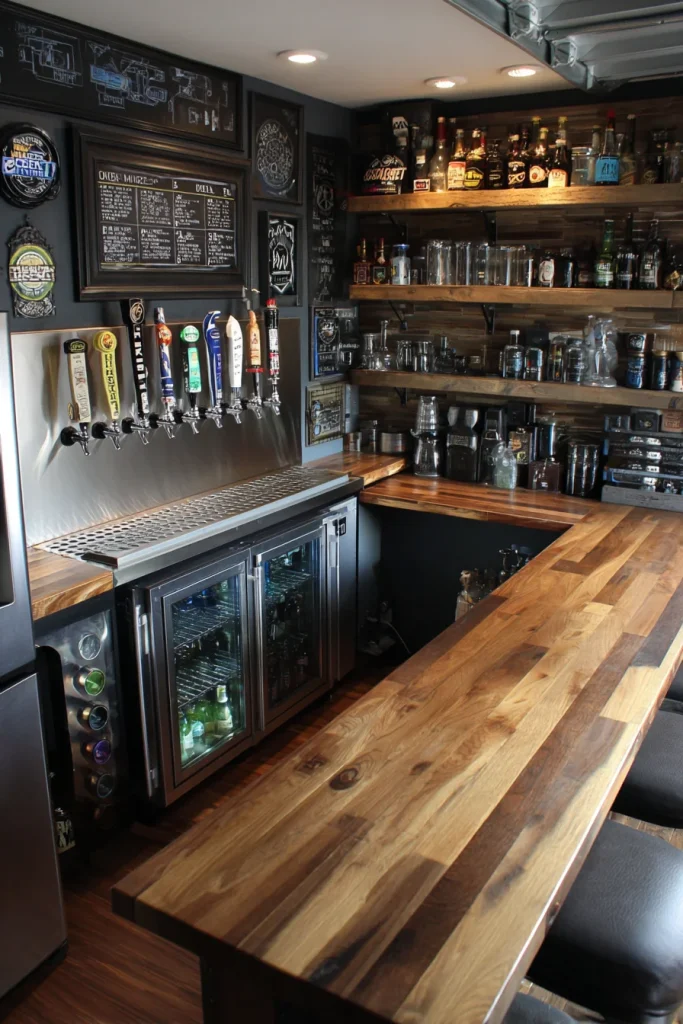 Built-In Kegerator Nook