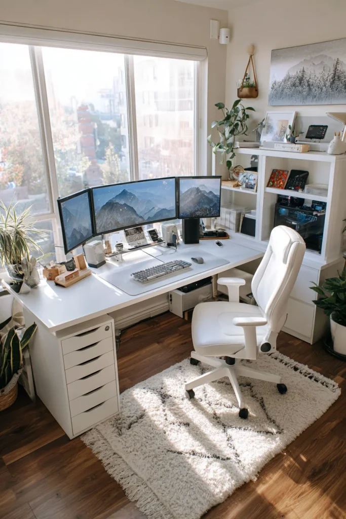 Clean Minimalist Desk Setup