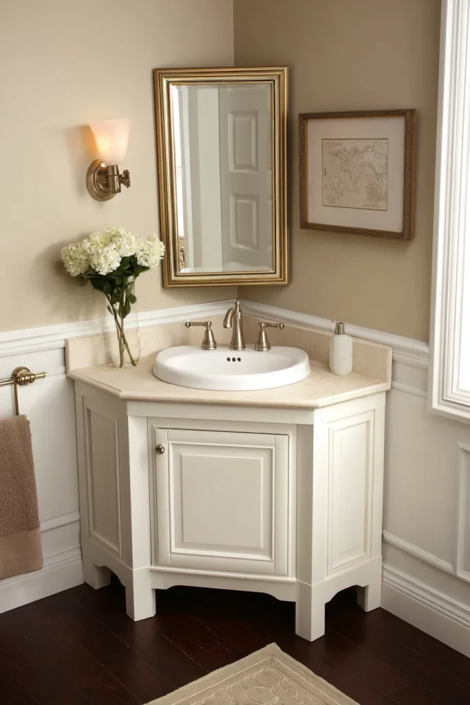 Compact Corner Vanity