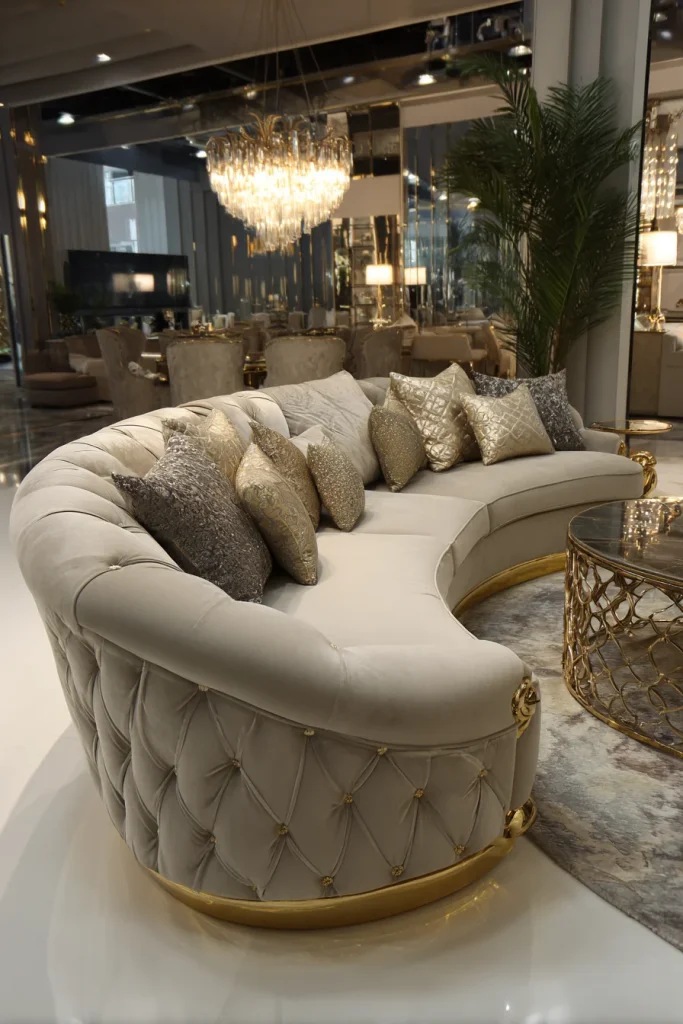 Curved Sofas for Elegant Flow