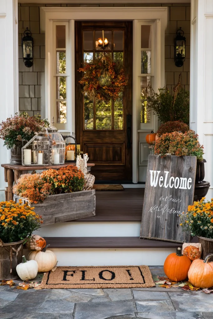 Fall-Themed Welcome Sign