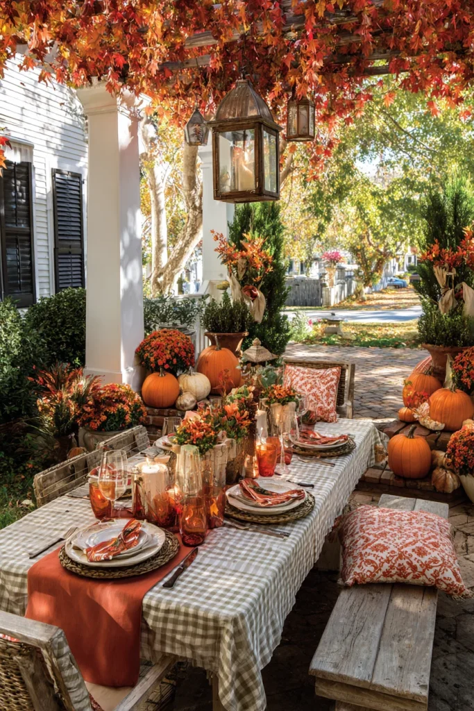 Festive Outdoor Table Setup
