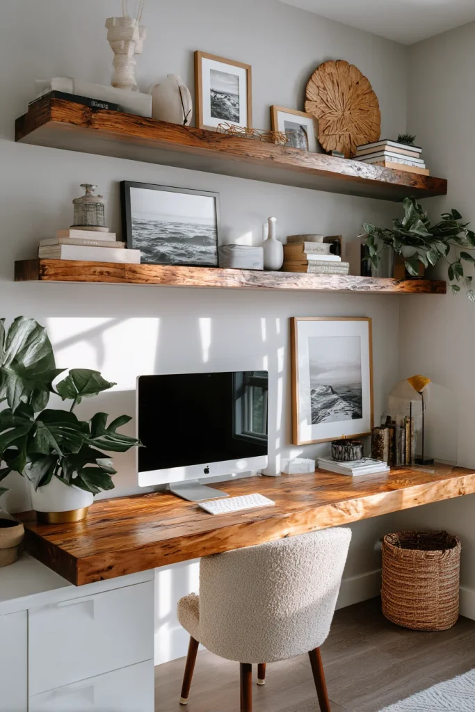 Floating Shelves with Decor
