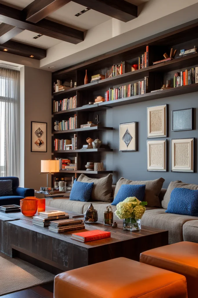 Floating Shelves with Decor Accents