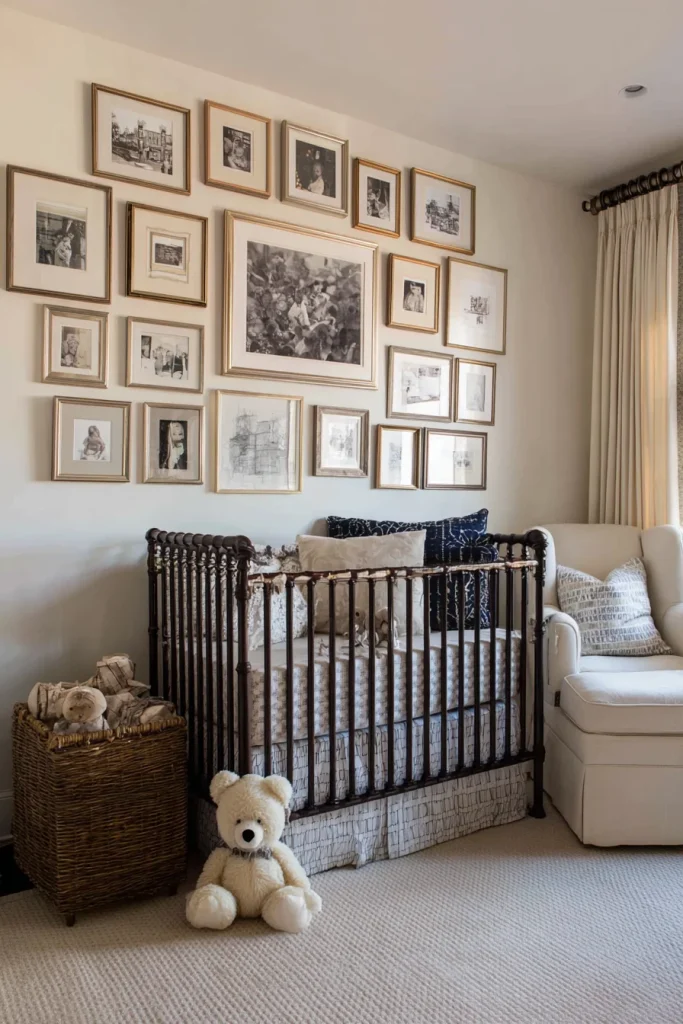 Gallery Wall of Baby Keepsakes