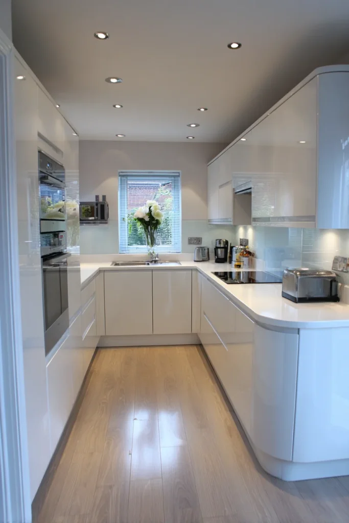 Gloss Finish with Glass Splashback