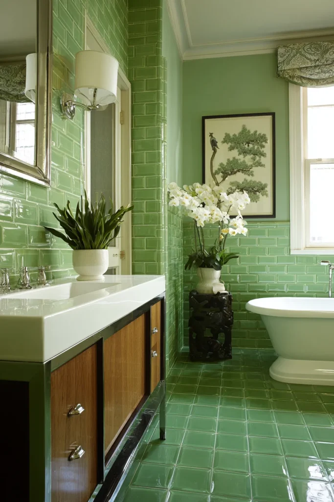 Green Tile Flooring