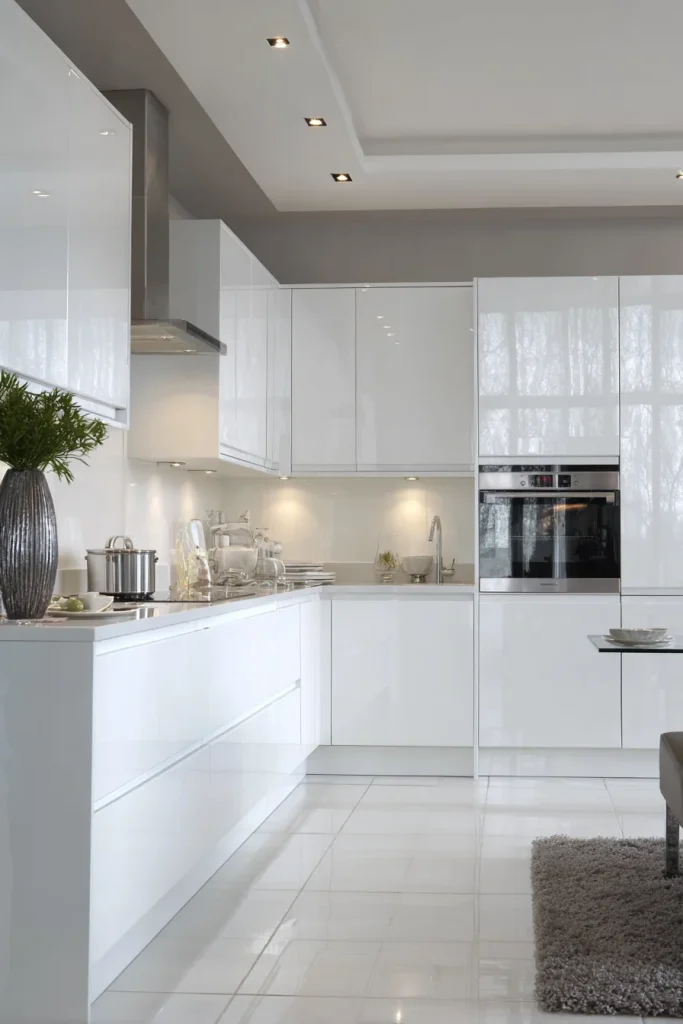 High Gloss Floor-to-Ceiling Units