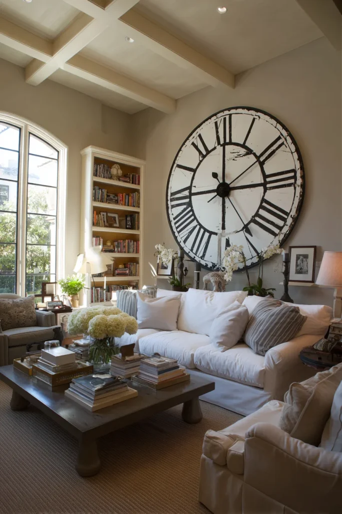 Large Clock as Wall Anchor