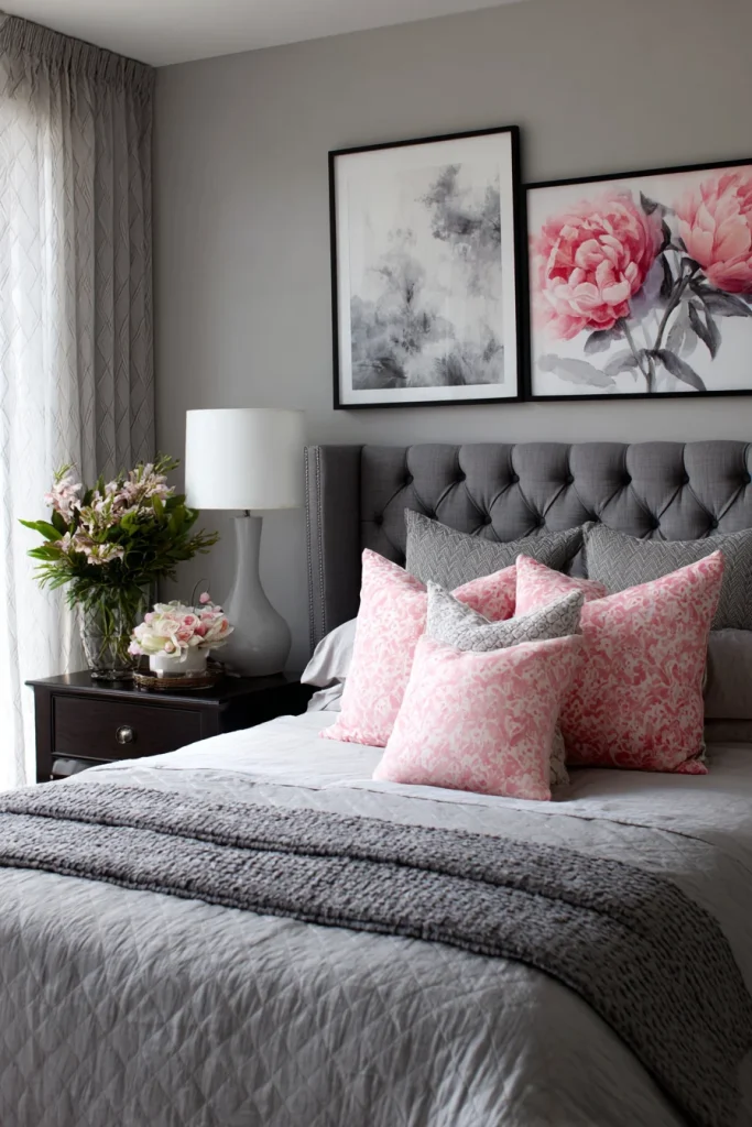 Layered Grey and Pink Textiles