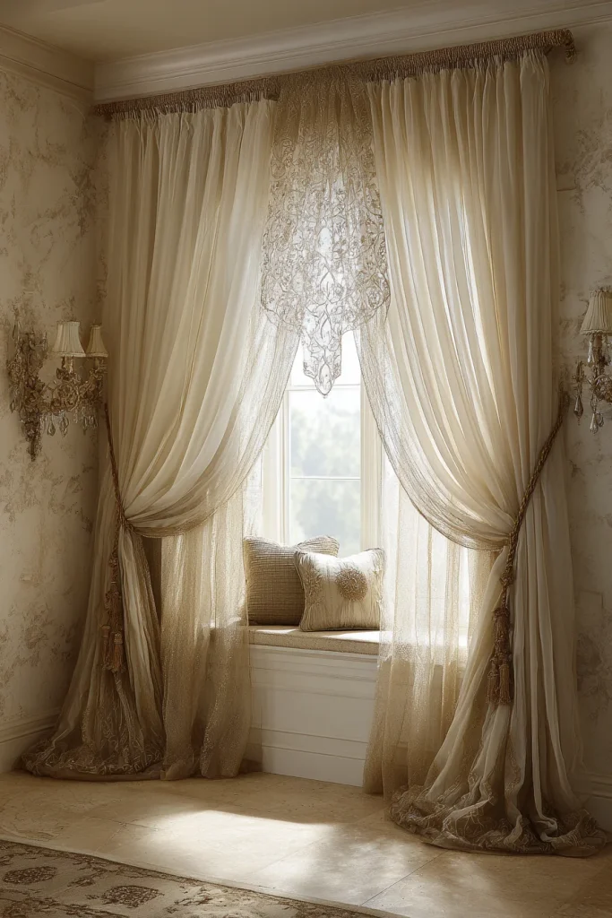 Layered sheers and blinds