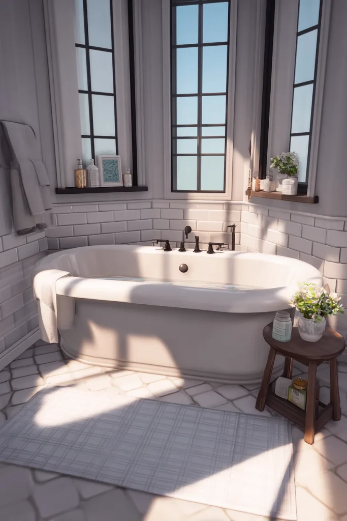 Luxury tub corner