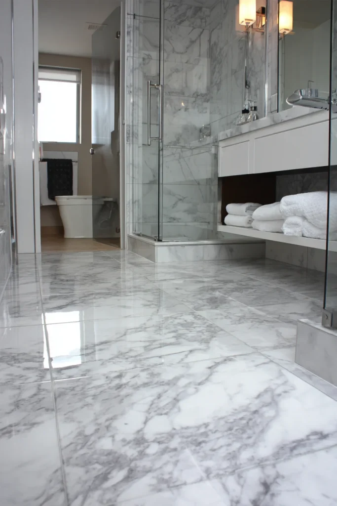 Marble-Look Porcelain Elegance