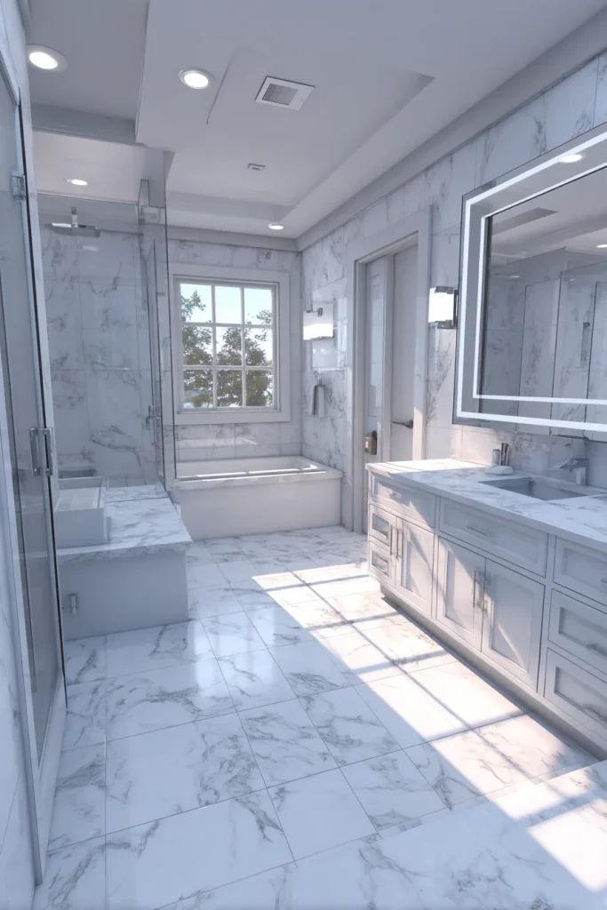 Modern marble layout