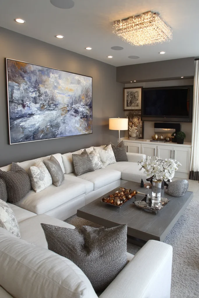 Mounted TV Gallery Arrangement