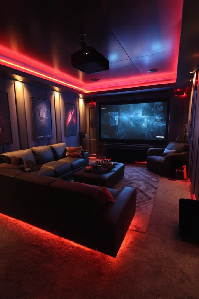 Movie Night Theater Setup