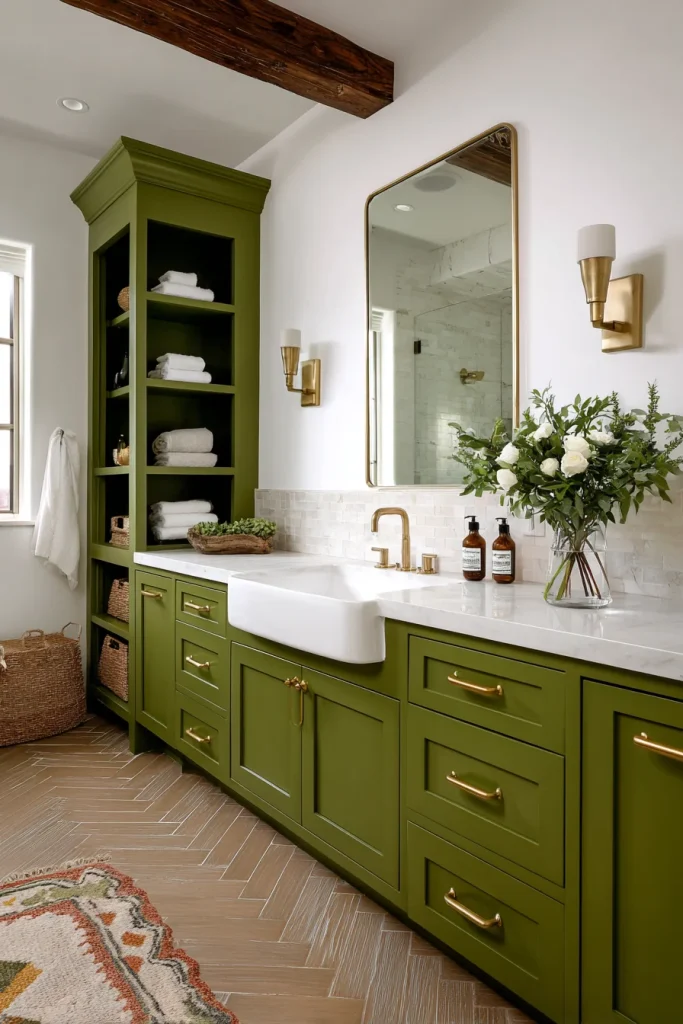Olive Green Cabinets
