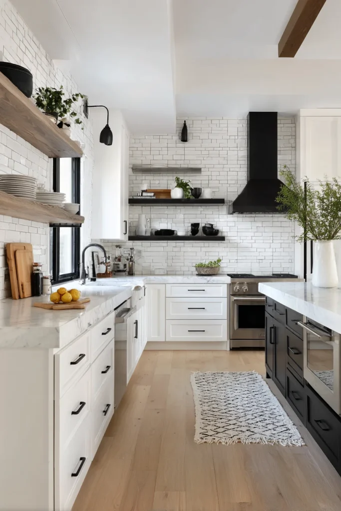 Open Shelving in Black and White