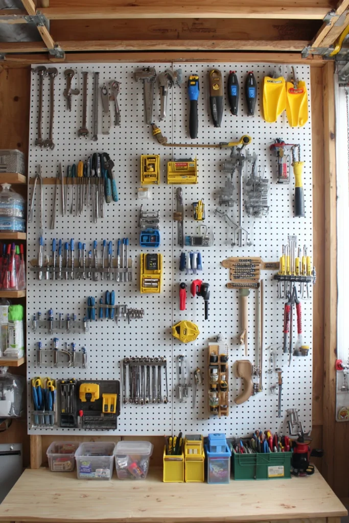 Pegboard Wall for Tools