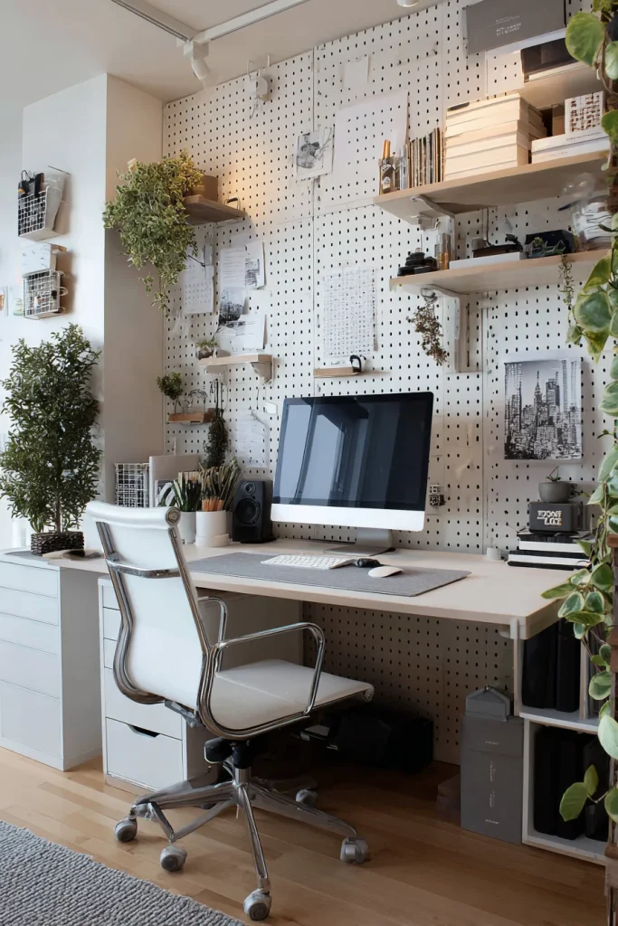 Pegboard or Grid Wall Setup