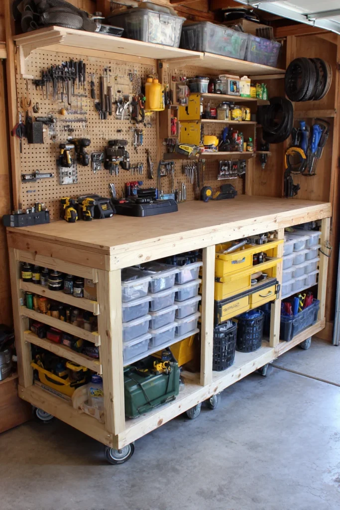 Rolling Workbench with Drawers