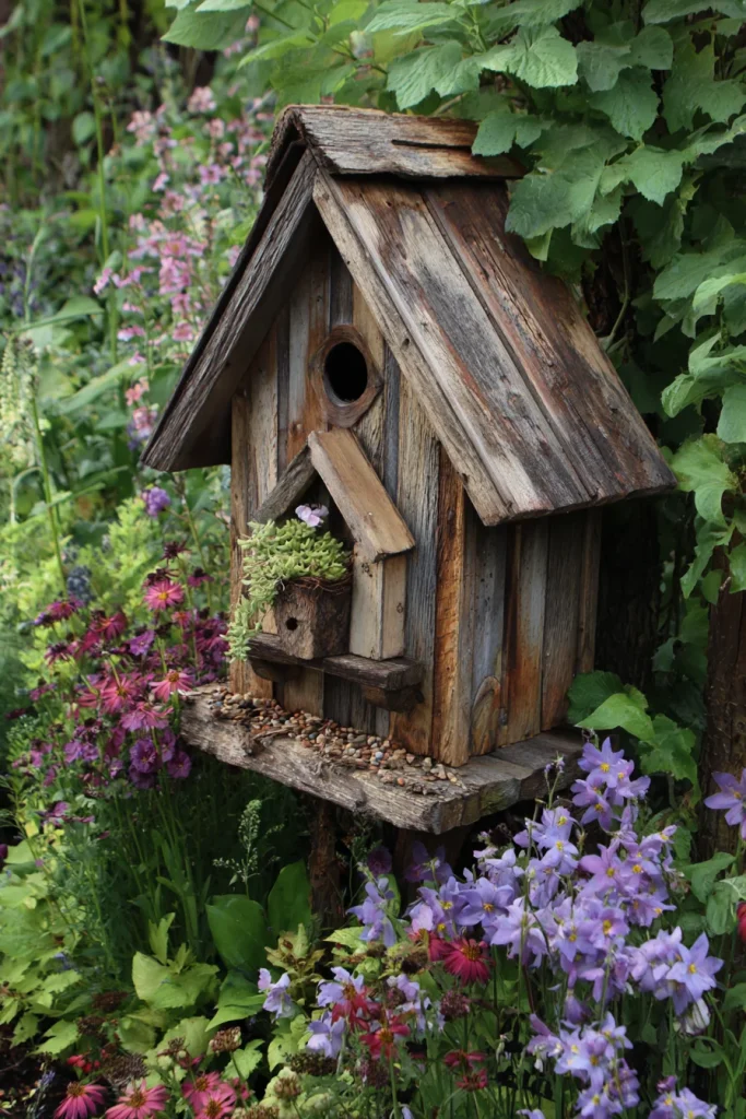 Rustic Birdhouses and Feeders