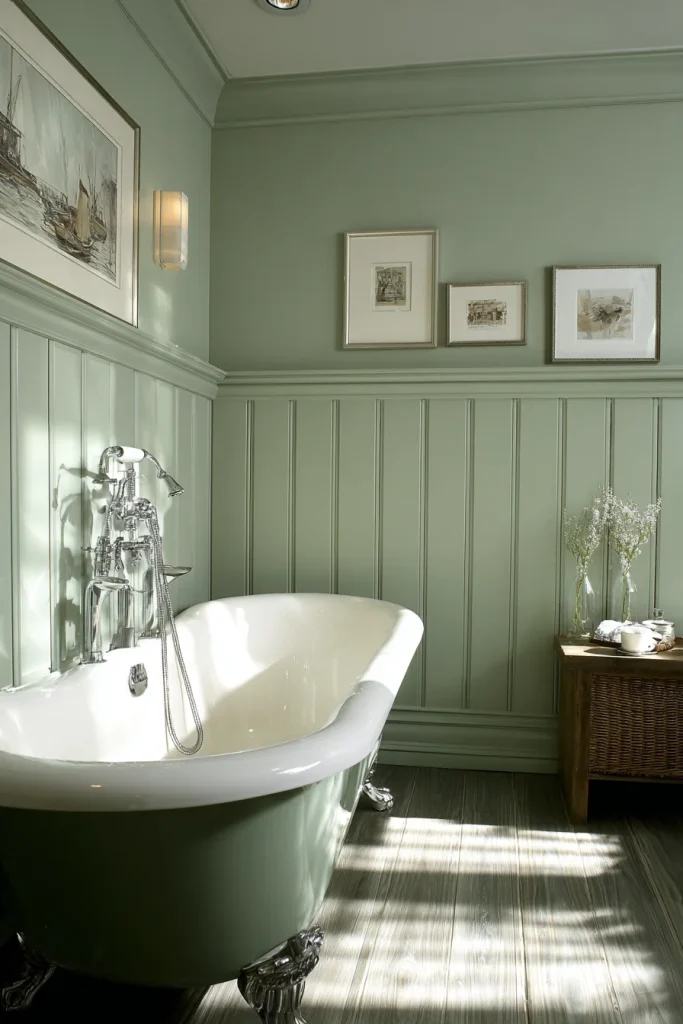 Sage Green Wainscoting Panels