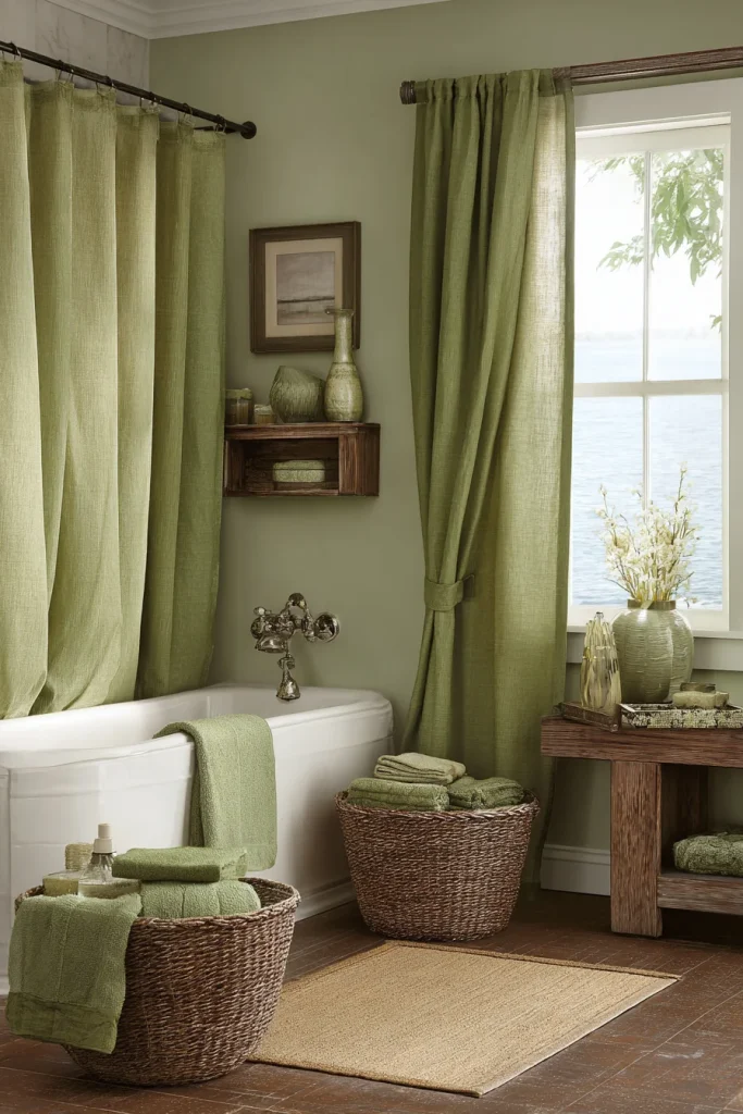 Sage Shower Curtains & Accessories