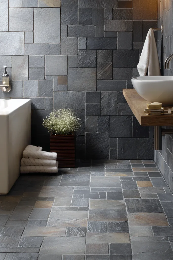 Sleek Slate Gray Tiles