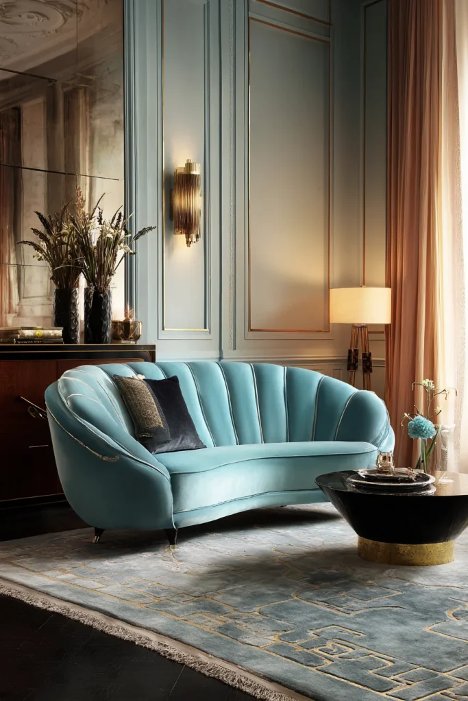 Statement Velvet Sofa