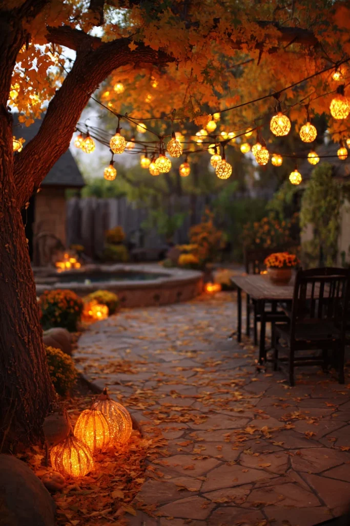 String Lights with Autumn Touch