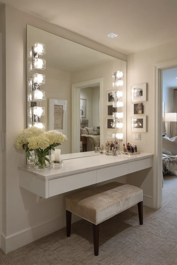 Vanity with Wall-Mounted Lights