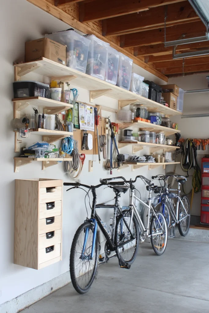 Wall-Mounted Garage Shelves